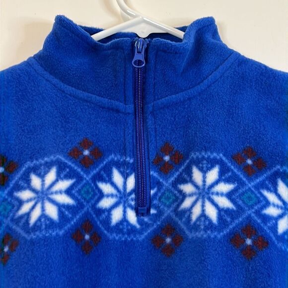 NWT Crown & Ivy Snowflake Fleece 3/4 Zip Pullover - Size Small - Picture 2 of 9